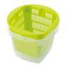 Akebono Sangyo Green Colander, Made In Japan, This Compact Colander Won't Overflow Even Under Running Water, Can Be Stacked To Drain, and Has Measurin