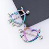Stainless Steel Breast Piercing Jewelry Heart Nipple Piercing Bar Nipple Rings Shield Cover Barbell Sexy Piercings