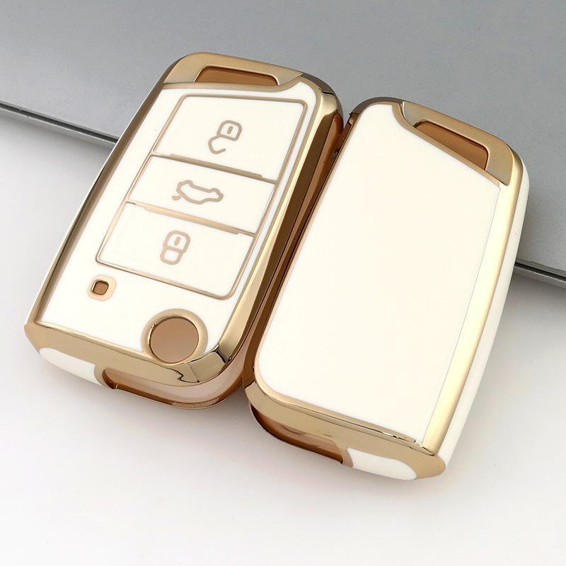 Key Cover for Volkswagen Lavida Plus, Golf, Sagitar, Polo, Jetta. Volkswagen Car Key Shell Buckle Bag.