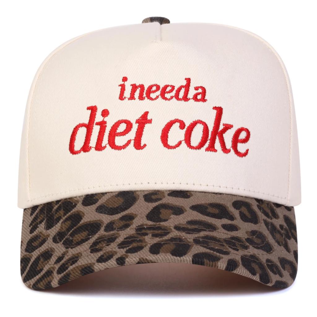 Baseball Stitching Stitched Embroidered Alphabet Coke Diet A Ineed Neutral Gender Women Men For Caps Spring Autumn Outdoor Adjustable Casual Hats