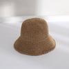 Women's Summer Japanese Style Simple Woven Bucket Hat Breathable Sunshade Straw Hat Beach Vacation Foldable Sun Protection Fisherman Hat