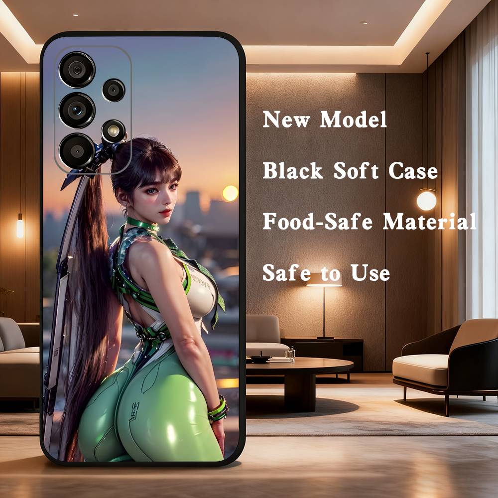 Чехол для телефона Game Stellar Blade для Samsung Galaxy A73,31,32,72,41,J7,8,9,53,52,71,22,Note Мягкий черный силиконовый чехол