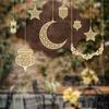 Хороший мусульманский кулон Звезда Дверь Рамадан Подвесная Луна Праздничные принадлежности EID Мубарак Украшения Деревянное ремесло Дом
