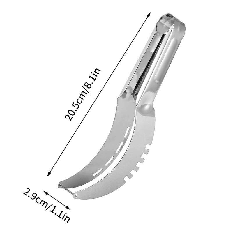 Кухонный арбузный нож из нержавеющей стали, арбузный нож, вилка, кухонный аксессуар, гаджет, артефакт, салат, фрукт, копатель, инструмент