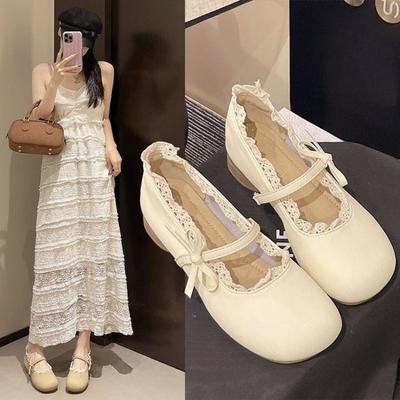 Милый бантик, круглый носок, туфли-лолиты из маленькой кожи, женские осенние новые туфли Мэри Джейн для юбки