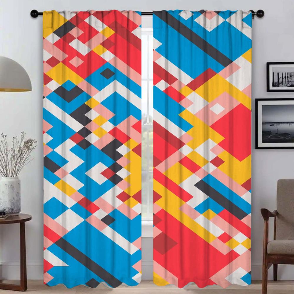 Элегантные шторы для гостиной, расписной дизайн, украшение на Хэллоуин, тюль для спальни, занавески для окна, 2 шт.