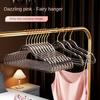 10pcs Ins Wind Girl Heart Transparent Glitter Hanger Light Luxury Gold Crystal Clothes Clothing Store High-end Storage Rack Home