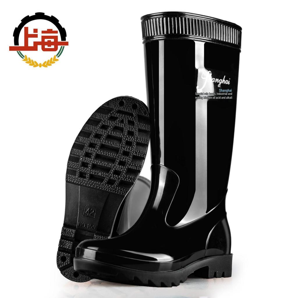 Водонепроницаемые высокие резиновые сапоги Double Coin для взрослых - Нескользящие, износостойкие, пластиковые галоши