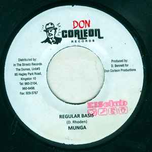 7-дюймовая пластинка MUNGA - Regular Basis NONE Don Corleon Rec 2008 Ямайка Регги, Ска и Даб Б/у