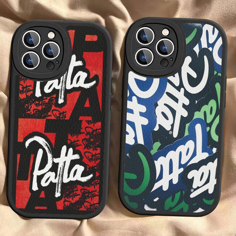 Модный Чехол для Телефона P-patta Для iPhone 16 15 14 13 12 11 Pro Max Plus Кожаный Мягкий Чехол
