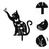 Cat Decorative Garden Stake Lawn Ornament Gift Outdoor Animal Decor Silhouette Yard for Festival