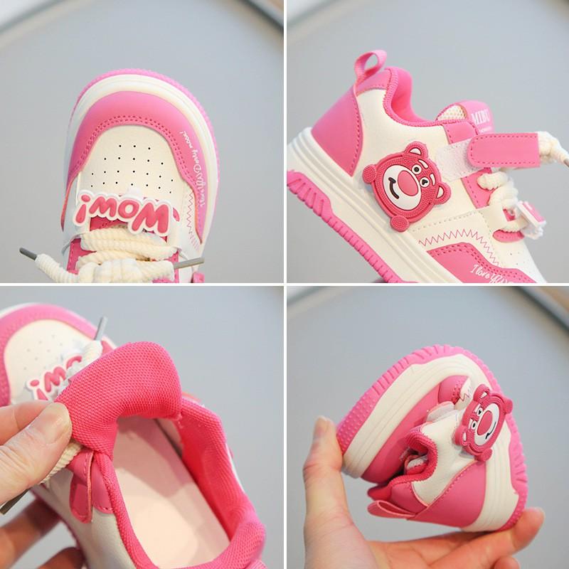 Kids Casual Sneakers Boys Girls Breathable PU Upper Non-Slip Rubber Sole Closure Fall Wear