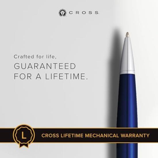 CROSS Bailey Ballpoint Pen Medium Perfect Gift for New Includes Gift Box and Shopping Blue AT0452-12, Nib, Oil-based Ink, Employees, Bag,
