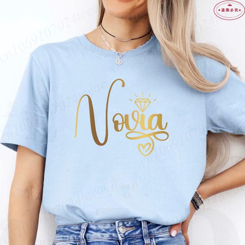 Equipo De La Novia Novia T-shirts: Spanish Women Bachelorette Party Y2k Tops 2026 Fashion Wedding Party Matching Tees for Female