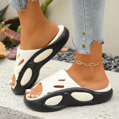 Женские летние обтекаемые тапочки на толстой подошве, пляжная обувь, удобная пляжная обувь