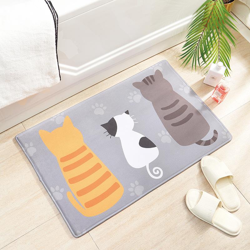 Cartoon Animal Bath Mat Diatom Mud Carpets Non Slip Shower Room Entrance Floor Foot Mats Home Toilet Kitchen Indoor Decor Rug