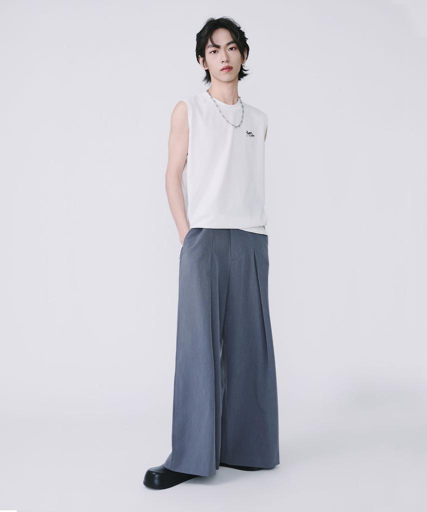 TEN PAST SEVEN Wide Tuck Slacks (2 Colors)