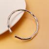 S999 Pure Silver Smooth Open Bamboo Joint Silver Bracelet Simple and Versatile Foot Silver Bracelet for Girls and Elderly Gifts