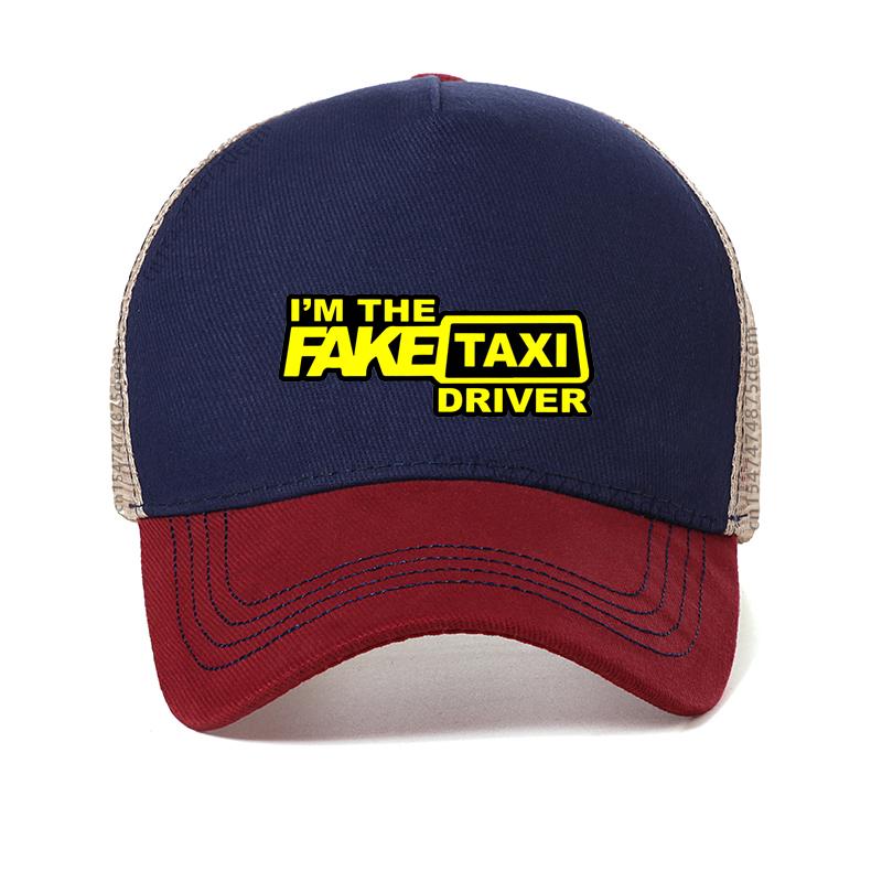 Новая ШАПКА FAKE TAXI Мужская Хип-Хоп Смешная Кепка Крутая Летняя Сетчатая Бейсболка для Водителя Такси gorras