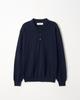 EZIO Essential Button Collar Knit_Navy