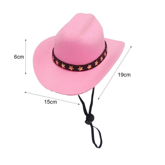 Pet Cowboy Hat Adjustable Dog Cosplay Cap Halloween Christmas Costume Accessory for Dogs Cats Dress Up Party Decoration