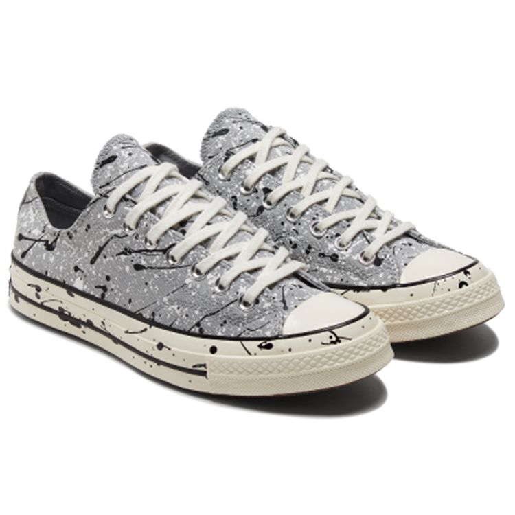 Converse Кроссовки унисекс Chuck 70 Low Archive Paint Splatter Grey Ash-Stone Black A01172C