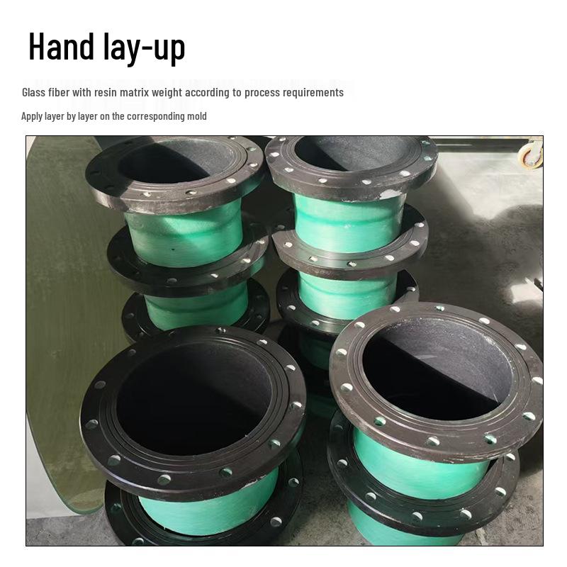 Fiberglass Pipe Fittings: Municipal FRP Drainage Flange, Air Damper, Tee, Elbow, Ventilation Connectors