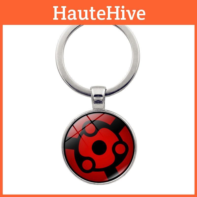 Изысканный брелок-подвеска с аниме Наруто, Учиха Риннеган Звезда Шаринган Металлическое кольцо для ключей