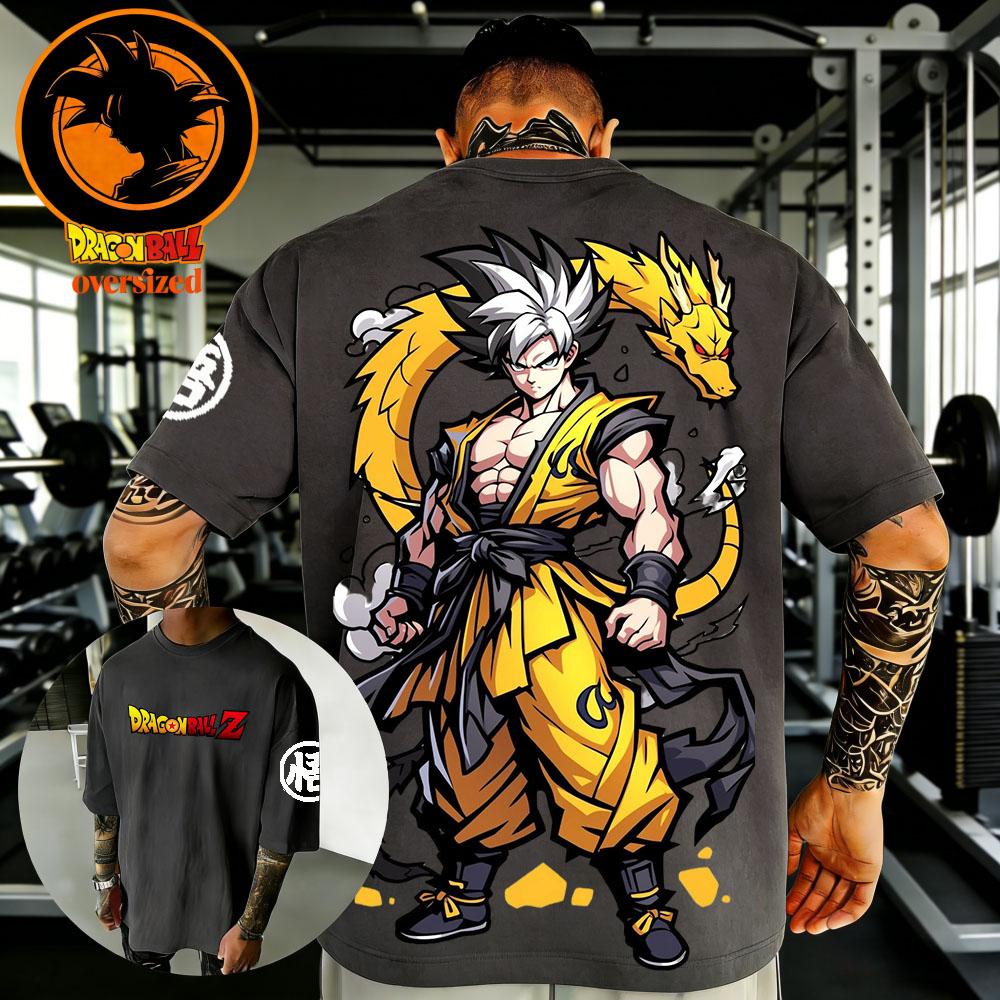Летняя ретро-футболка Dragon Ball для фитнеса, подходит как мужчинам, так и женщинам