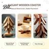 Heat Resistant Trivet for Kitchen Collapsible Wooden Trivets Hot Dishes, Christmas Tree Shaped Pot Mat Table, Wood Unique Gift Mom Holder Set