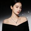 Cold style three-dimensional metal heart necklace for women, versatile new style, sweater chain, sweet cool spicy girl hip-hop personality accessory