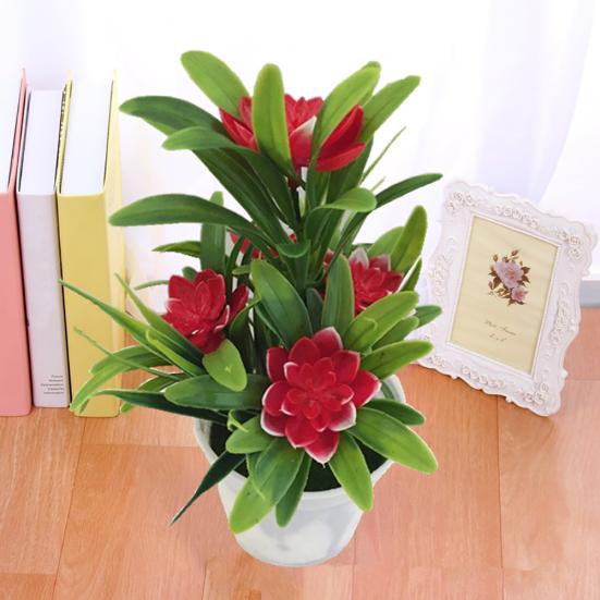 Свадебный искусственный поддельный лотос в горшке, бонсай, цветок, вечеринка, сад