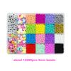 24 Slot Multicolor Baking Paint Beads Set Glass Beads Box Alphabet Pattern Beads for DIY Bracelets