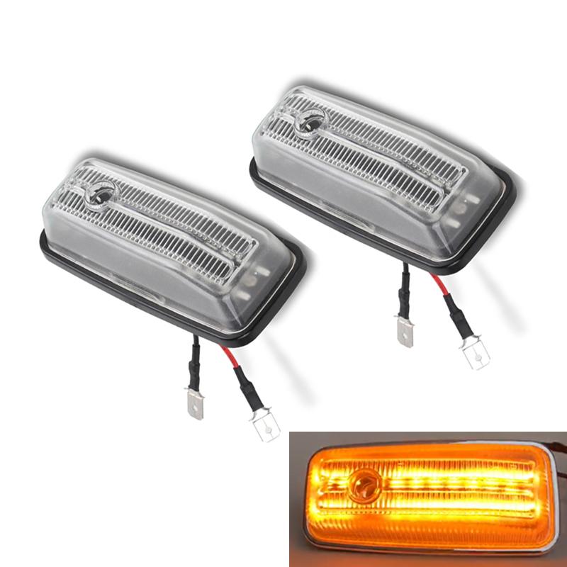 2PCS 12V Dynamic LED Turn Signal Indicator Repeater Lamp Side Marker Light For BENZ W461 W463 G-Class G500 G550 G55 G63 G65