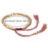 Friendship Women Buddhist Rope Cotton Tibetan Copper Beads Bangles Braided Bracelet Wrist Jewelry