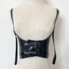 PU Leather Gothic Harness Strap Girdle Luxurious Retro Wide Waist Belt  For Women Lady Girl Bridal
