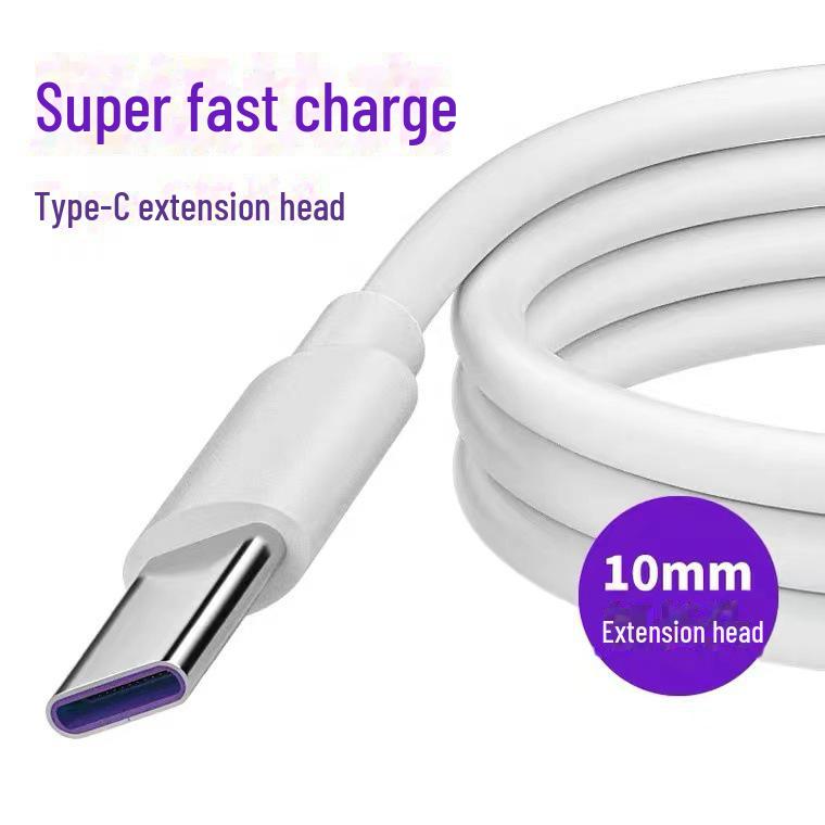 Удлинительный кабель Type-C 10 мм, быстрая зарядка 5 А для телефонов Huawei, OPPO, Xiaomi