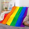 Rainbow Colour Illusion Cartoon Soft Flannel Blankets,Throw Blanket Comfortable Blanket for Picnic Beds Sofa Home Bedroom Gifts
