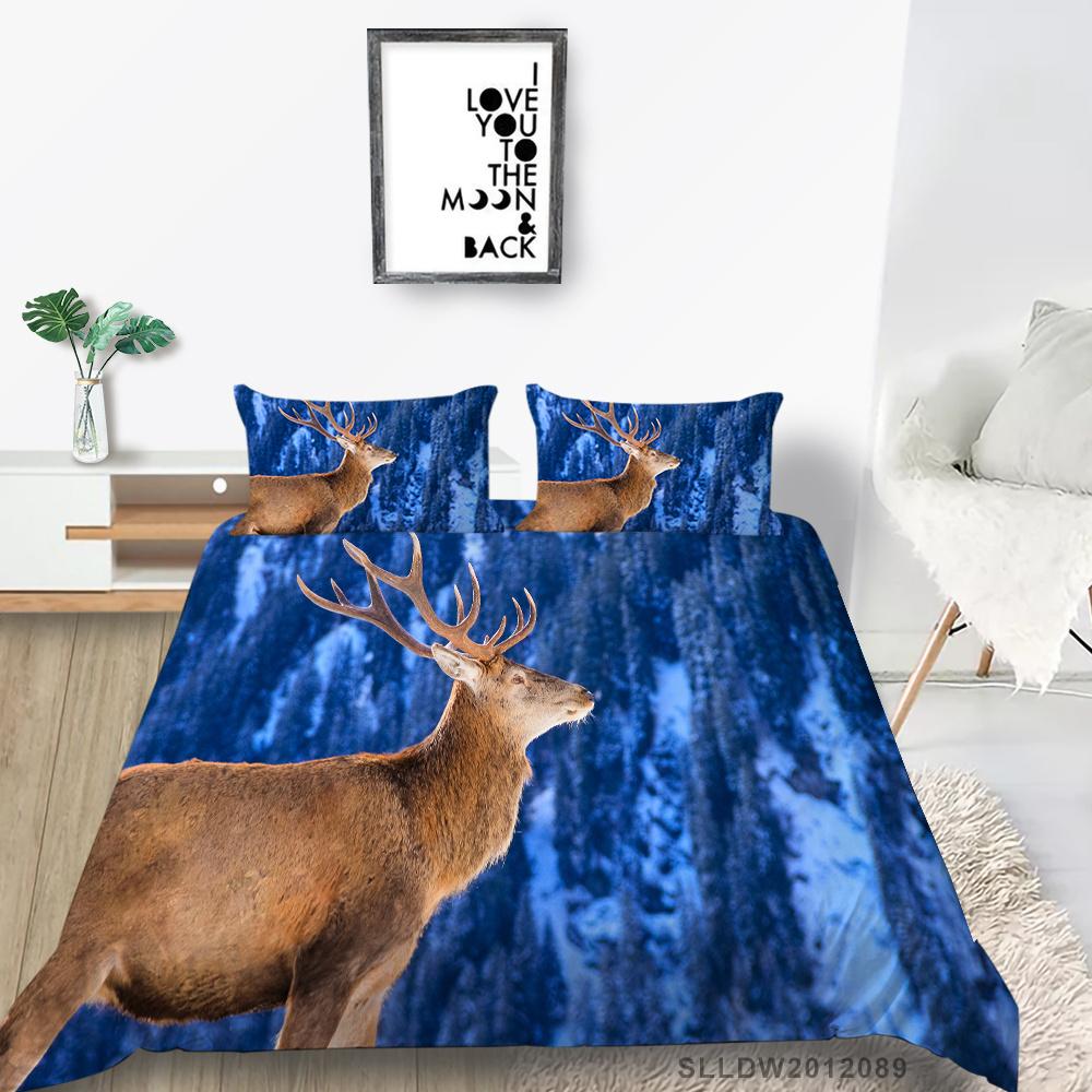Лидер продаж, комплект пододеяльников с оленем, крутое домашнее постельное белье, домашние животные, картина, постельное белье, костюм для мужчин и мальчиков, роскошные покрывала, модные комплекты постельного белья