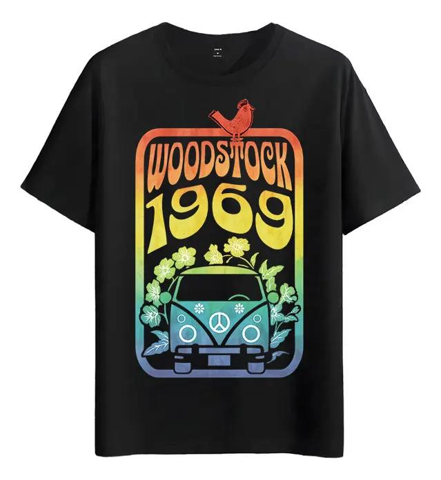 Tshirt Muscle Freaks Woodstock Estilo Retro Hippie 1969