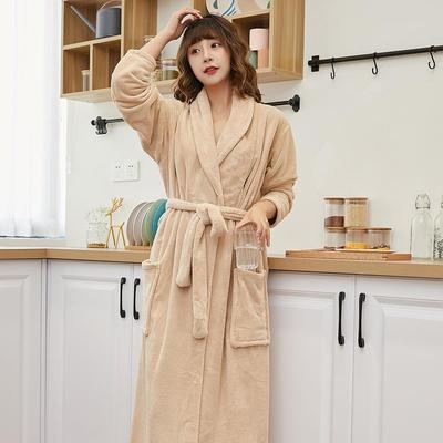 Плотный халат из кораллового флиса с капюшоном - впитывающий, однотонный, для мужчин и женщин, идеально подходит для осени и зимы