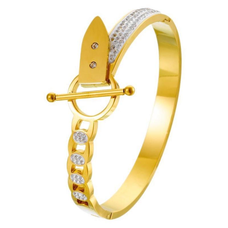 Belt Buckle Design Bracelet Hollow Bracelet Light Luxury Fashion Versatile Bracelet