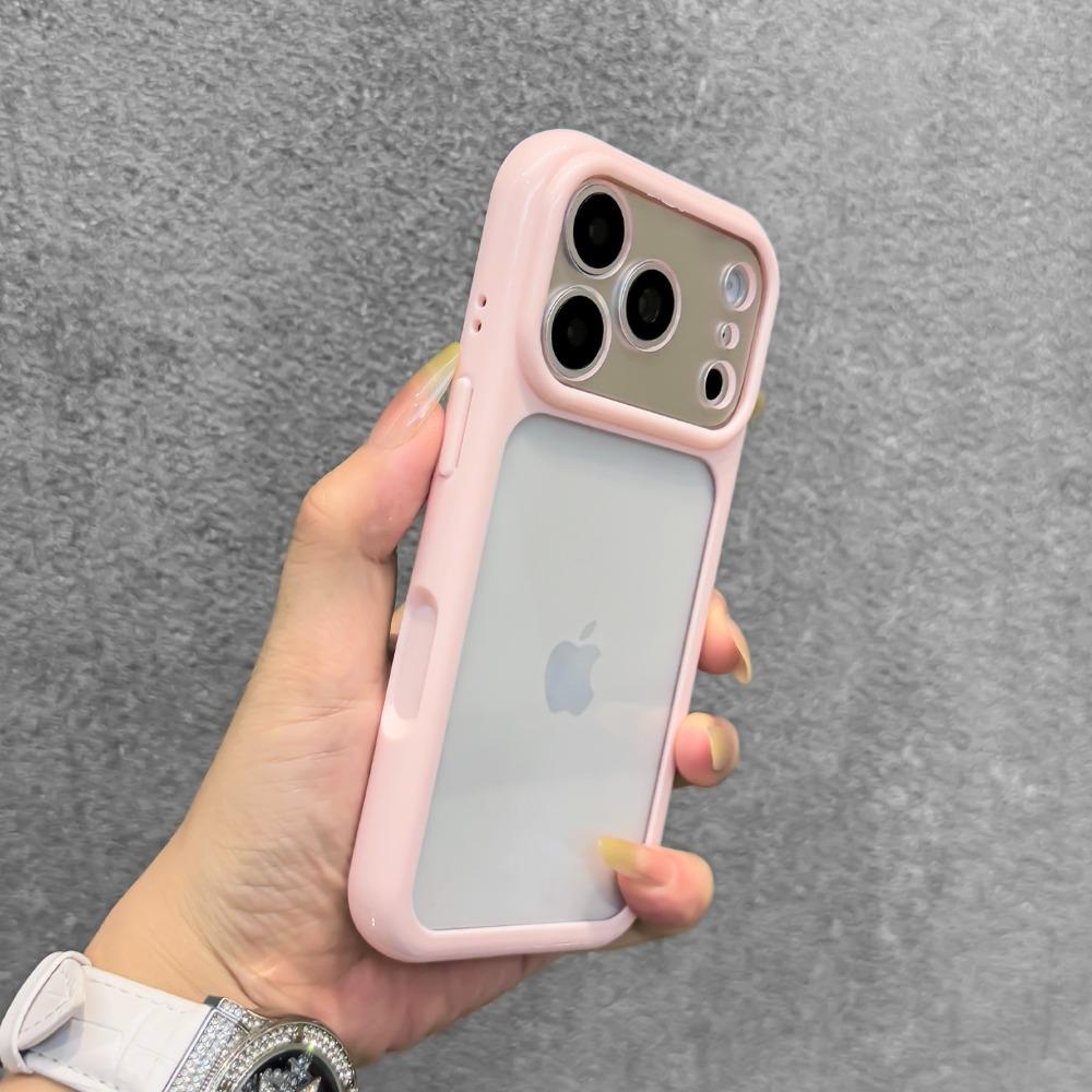 Поверните к 17 Прозрачный Конфетный Цвет Рамка DIY Чехол для Телефона Для iPhone 17 Pro Max Air 11 13 14 12 15 Pro 16 Plus Акриловая Задняя Крышка