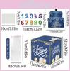 Blue Digital Number Party Birthday Gift Box For Wedding And Festival Event Decor