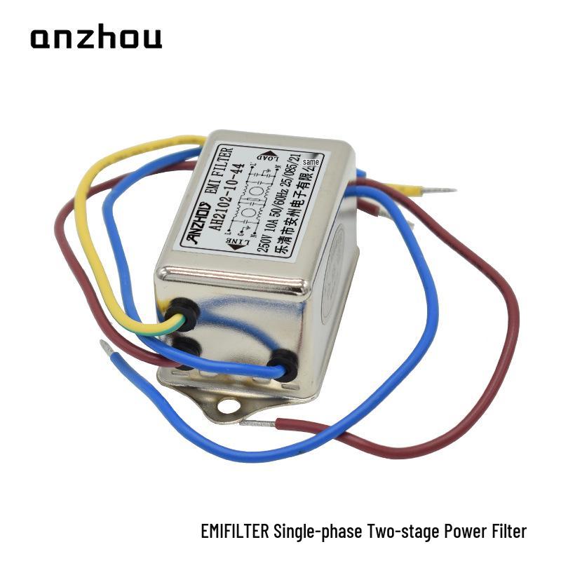 AH2102 Series Single-Phase Two-Stage AC EMI Filter: Models AH2102-10-44, AH2102-3-44, AH2102-6-44