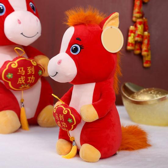 Плюшевая кукла Лошадь Год Лошади Плюшевая игрушка 2026 Успех Пони Кукла Традиционная ПП Хлопок Мягкая игрушка Праздничный подарок для всех возрастов