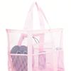 Beach Bag Large Capacity Toy Mesh Swim Bag Multi-Functional Travel Portable Shoulder Beach Bag Swimsuit Storage Bag