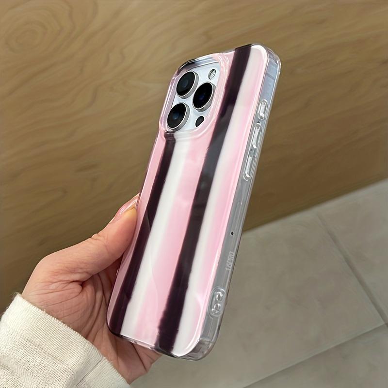 Креативный чехол для телефона с белыми и коричневыми полосками для iPhone 17 Pro Max 16 15 14 13 12 11 Pro 16e 17Air X XR XS Max 7 8 Plus Мягкий чехол