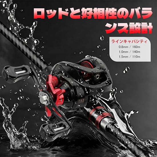 Ceritica Baitcasting Reel, Lightweight, 7.2:1 High Gear Ratio, Max Drag 17lb, 3+1BB, Long Casting Sp