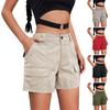 Женские шорты-карго, повседневные шорты-бермуды длиной до колена с карманами, летние мешковатые широкие штанины для походов